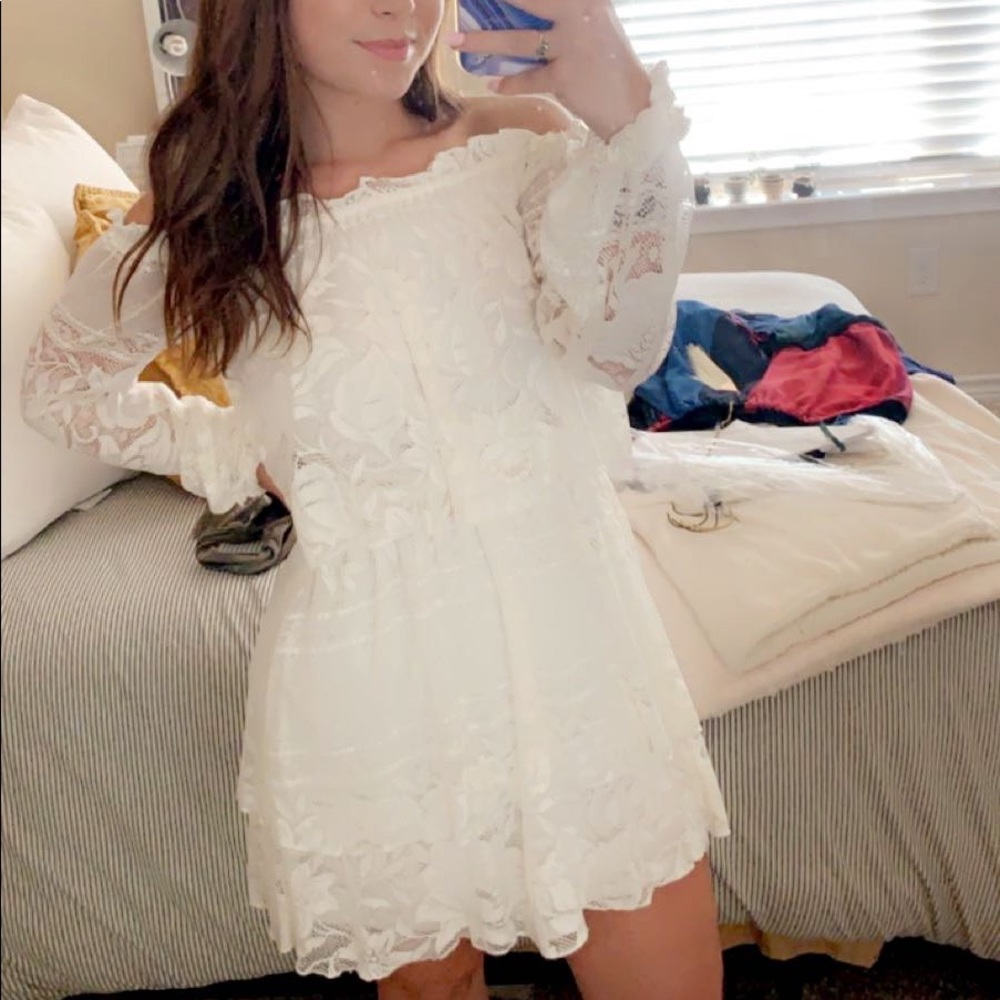 Show Me Your Mumu White Lace Dress